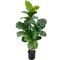 40" Fiddle Leaf Plant in Black Pot with Realistic Silk Leaves, Floral Home by Artificial Flowers